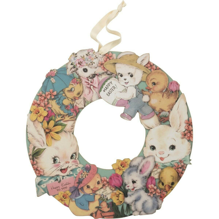 Retro Easter Wreath - Piglet's Closet