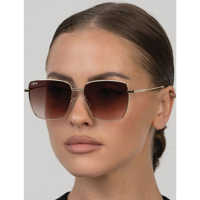 Rita, Gold/Brown Pink Gradient Lenses