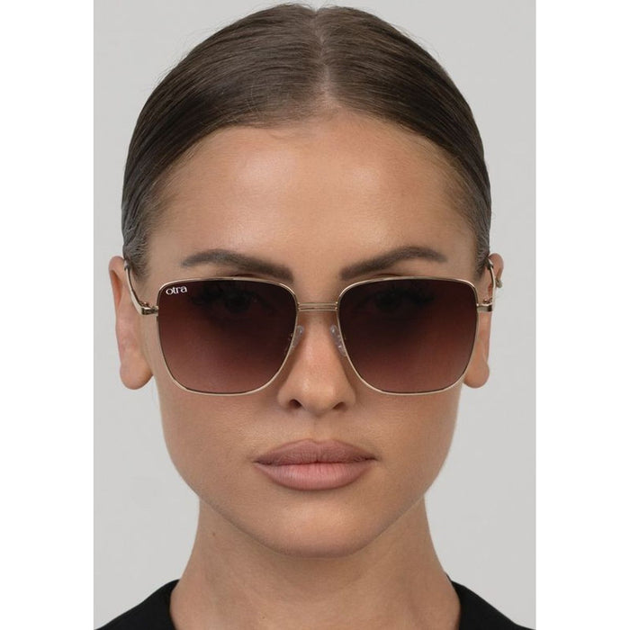 Rita, Gold/Brown Pink Gradient Lenses