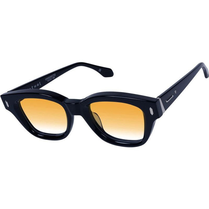 Ritual, Gloss Black with Silver Metal/Orange Gradient Lenses