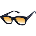 Ritual, Gloss Black with Silver Metal/Orange Gradient Lenses