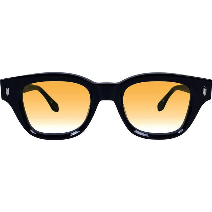 Ritual, Gloss Black with Silver Metal/Orange Gradient Lenses