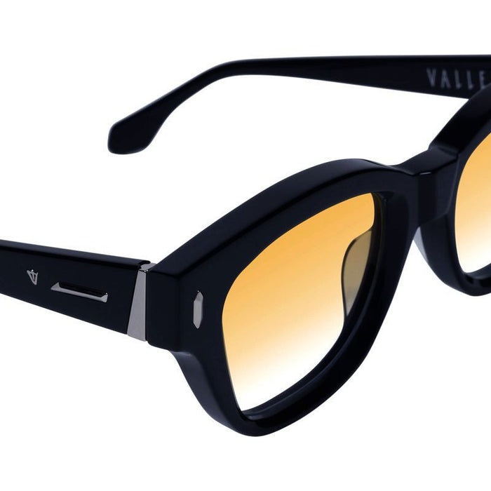 Ritual, Gloss Black with Silver Metal/Orange Gradient Lenses