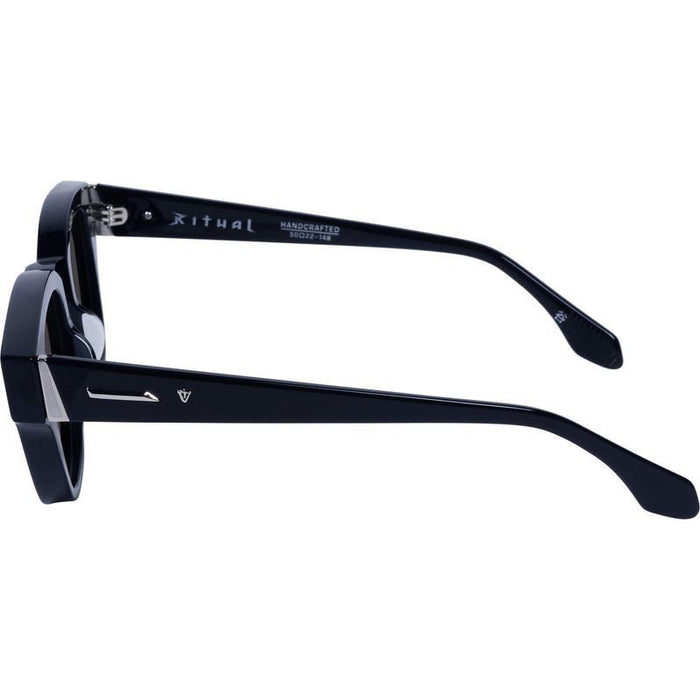 Ritual, Gloss Black with Silver Metal/Black Lenses