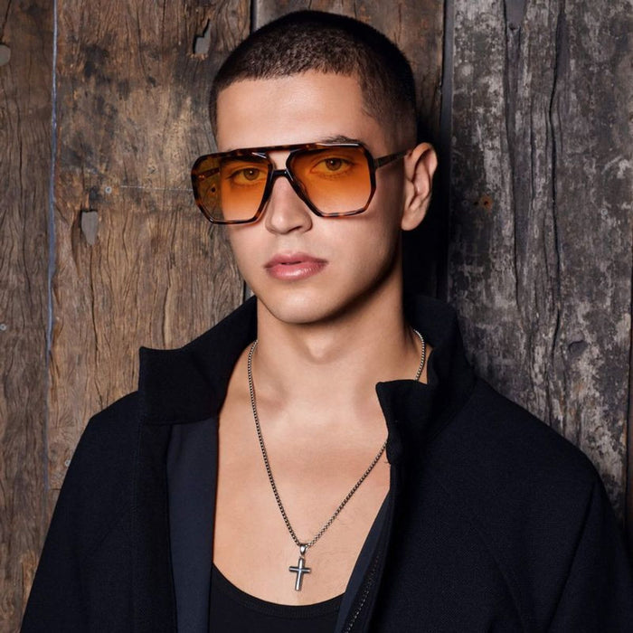 Rodeo, Dark Tortoise with Gold Metal/Orange Gradient Lenses