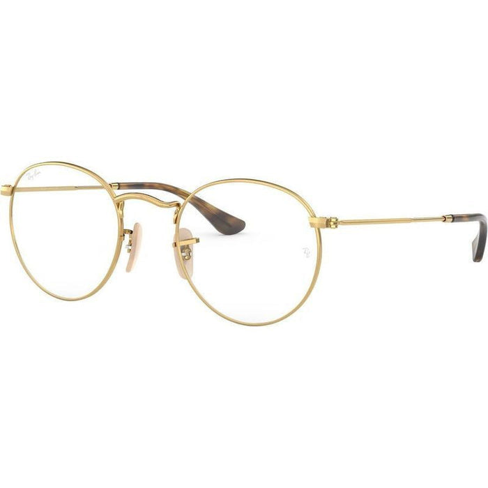 Round Metal RX3447V, Gold/Clear Lenses 53 Eye Size