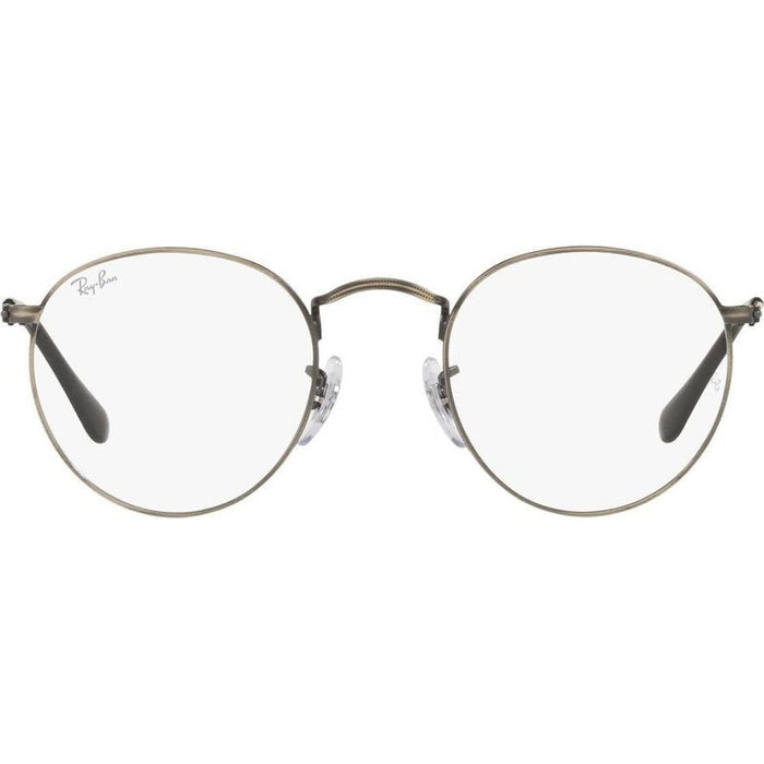 Round Metal RX3447V, Gunmetal/Clear Lenses 50 Eye Size