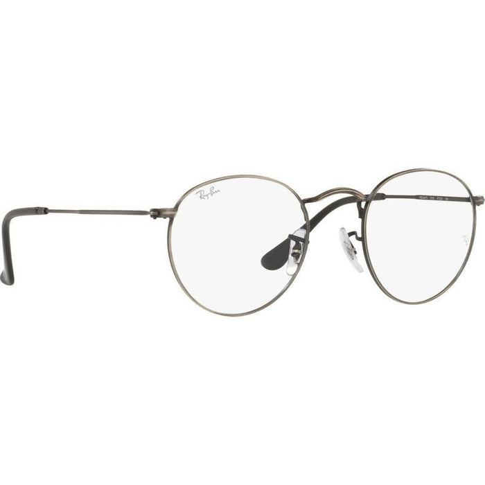 Round Metal RX3447V, Gunmetal/Clear Lenses 50 Eye Size