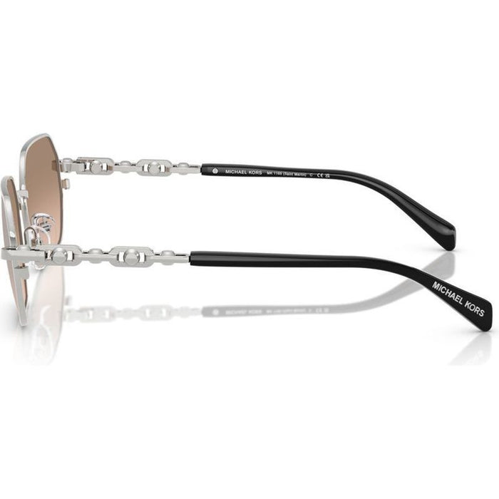 Saint Martin MK1165, Shiny Silver/Khaki Silver Mirror Gradient Lenses