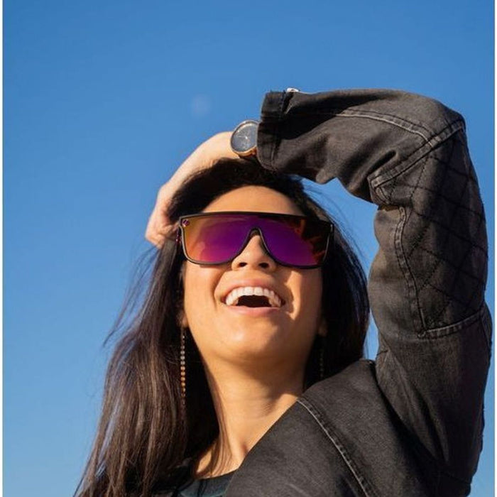 Sci Fi, Midnight Emma Matte Rubber Black/Hot Pink Mirror Polarised Lenses