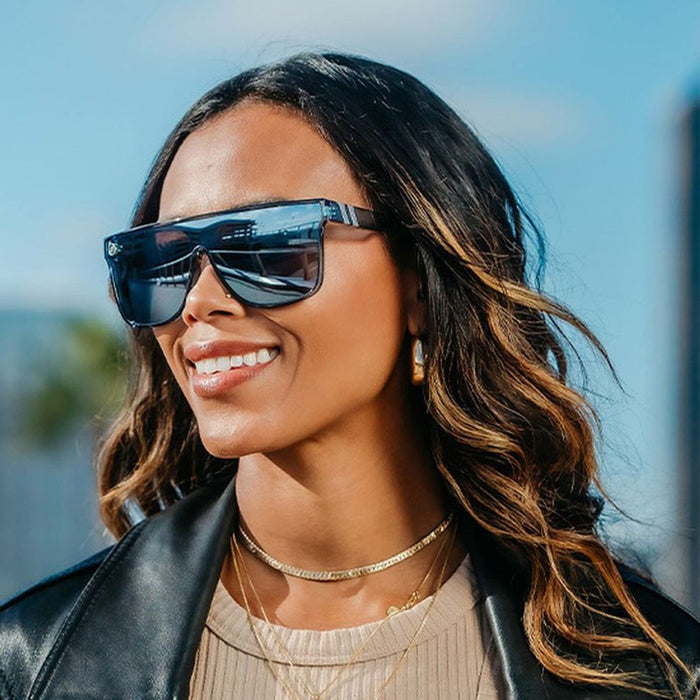 Sci Fi, Deep Blue Crystal Blue/Smoke Mirror Polarised Lenses