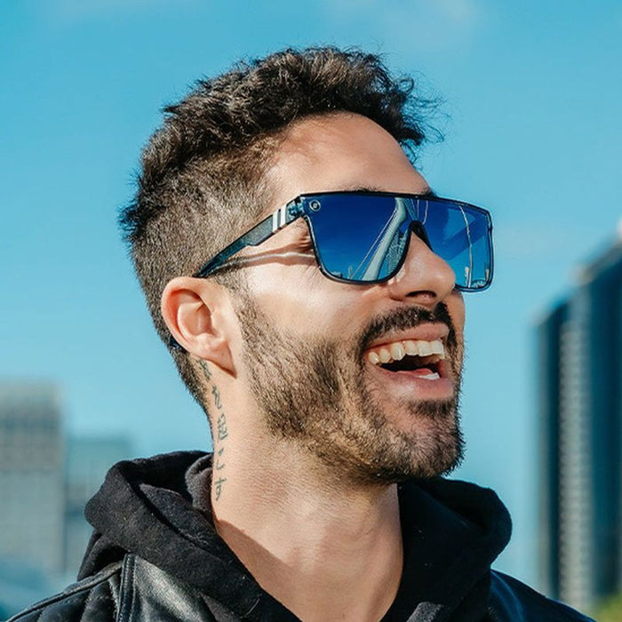 Sci Fi, Deep Blue Crystal Blue/Smoke Mirror Polarised Lenses