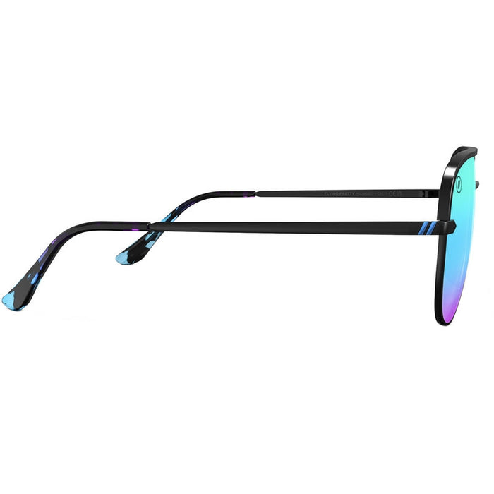 Shadow, Flying Pretty Matte Black/Blue Mirror Polarised Lenses