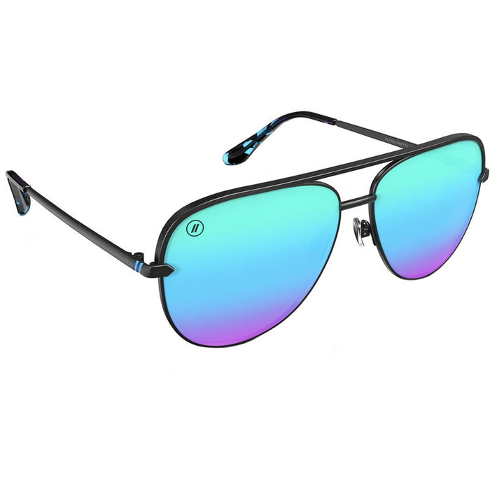 Shadow, Flying Pretty Matte Black/Blue Mirror Polarised Lenses