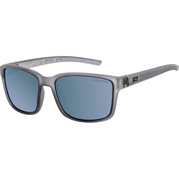 Slay, Satin Crystal Black/Ice Blue Mirror Polarised Lenses