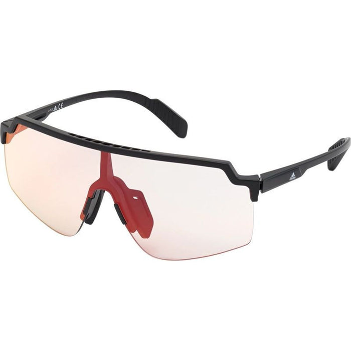 SP0018, Shiny Black/Smoke Photochromic Mirror Lenses
