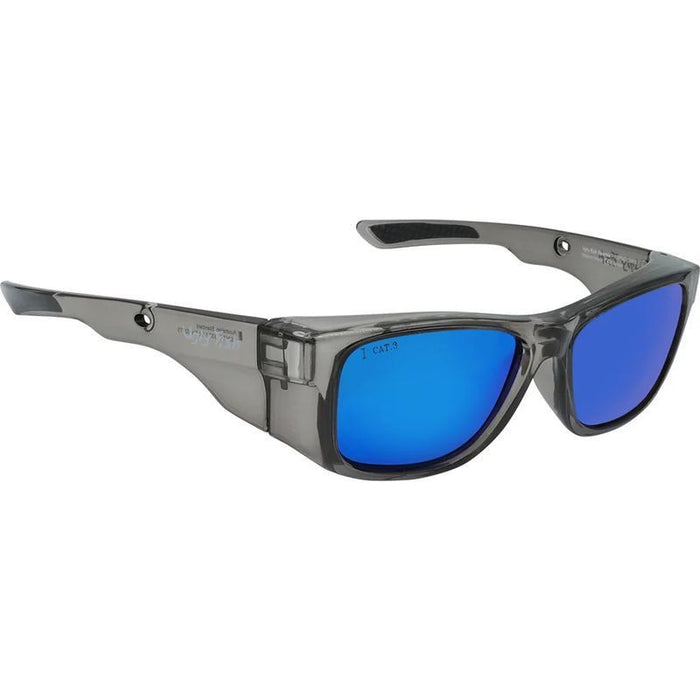 Sparkie Safety RS545RX, Crystal Smoke/Blue Mirror Polarised Lenses