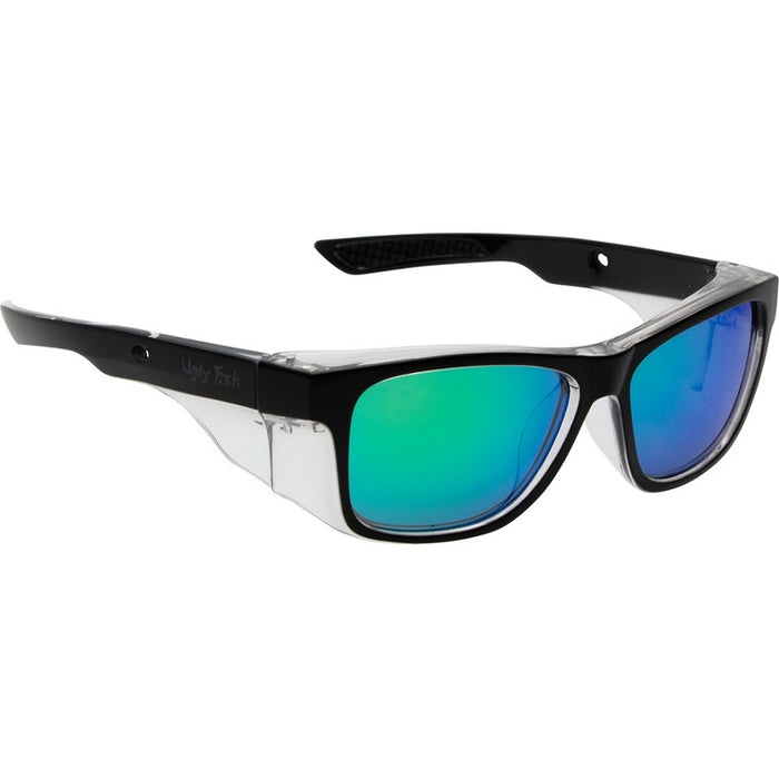 Sparkie Safety RS545RX, Matte Black/Green Mirror Lenses