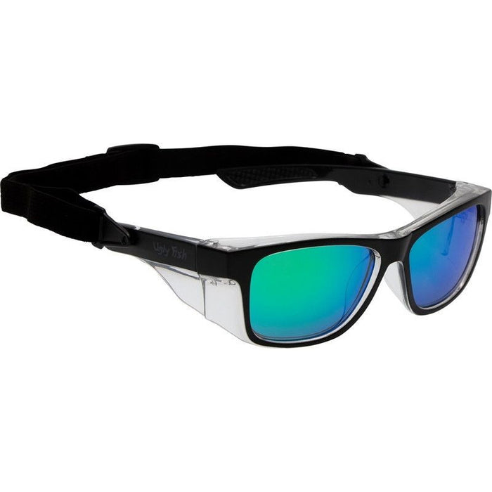 Sparkie Safety RS545RX, Matte Black/Green Mirror Lenses