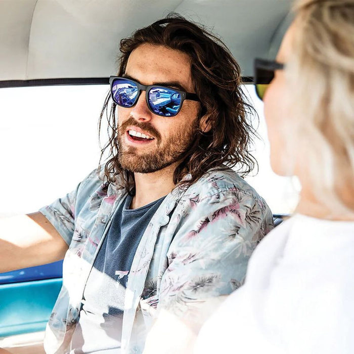 Spartan, Matte Black/Blue Mirror Polarised Lenses