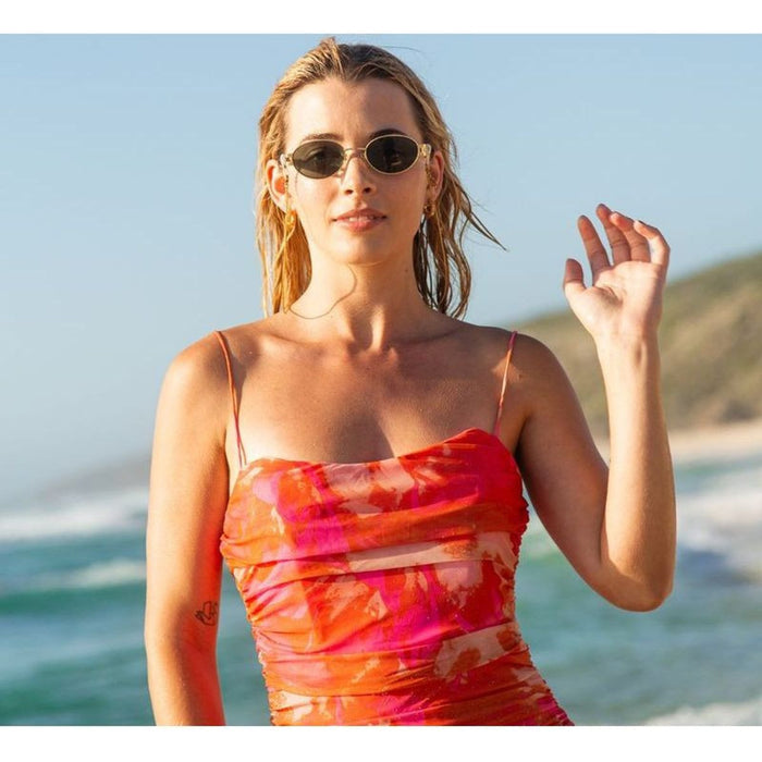 Stevie, Gold and Tangelo/Slate Polarised Lenses