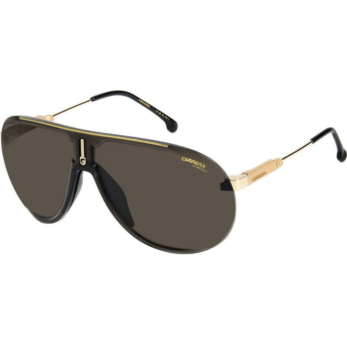 SUPERCHAMPION, Black and Gold/Dark Brown Lenses