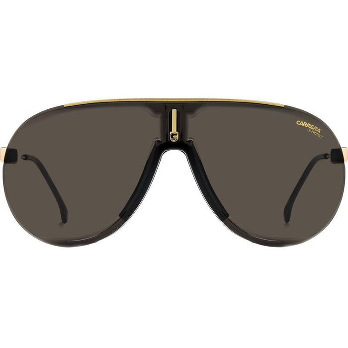 SUPERCHAMPION, Black and Gold/Dark Brown Lenses