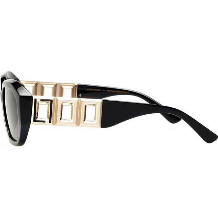 Teagan, Black and Gold/Smoke Gradient Polarised Lenses