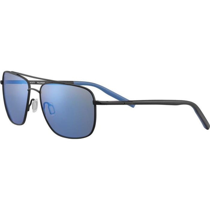 Tellaro, Matte Black and Blue/555nm Blue Photochromic Polarised Glass Lenses