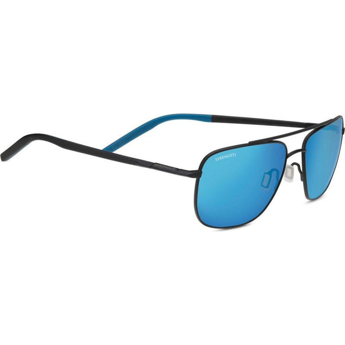 Tellaro, Matte Black and Blue/555nm Blue Photochromic Polarised Glass Lenses