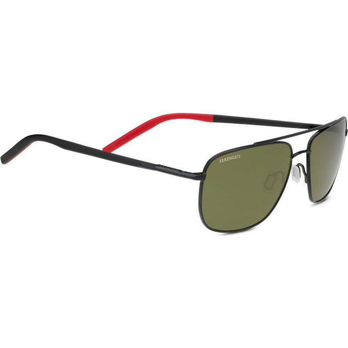 Tellaro, Shiny Black and Red/555nm Photochromic Polarised Glass Lenses