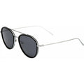 Templin, Matte Black and Brushed Silver/Grey Glass Lenses