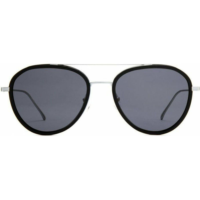 Templin, Matte Black and Brushed Silver/Grey Glass Lenses