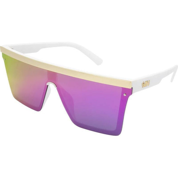 The Bar, White/Purple Flash Mirror Polarised Lenses