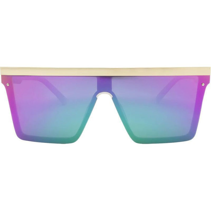 The Bar, White/Purple Flash Mirror Polarised Lenses