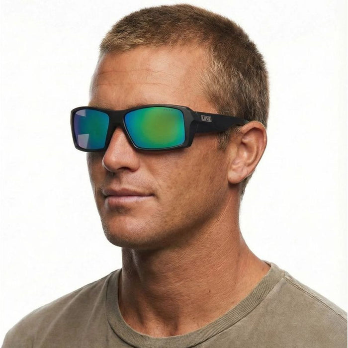 The Edge, Matte Xtal Smoke Floating/Green Mirror Polarised Lenses