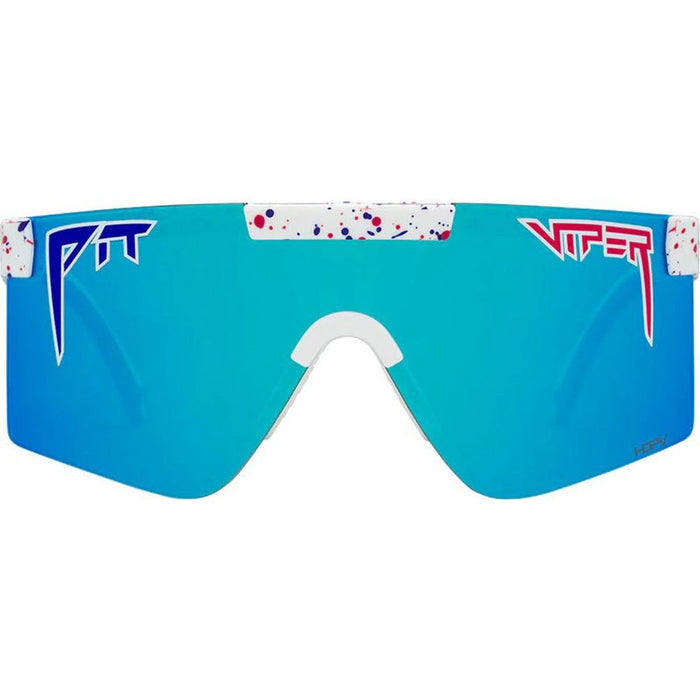 The Originals Narrow, Merika White Red Splatter/Blue HDPV Mirror Polarised Lenses
