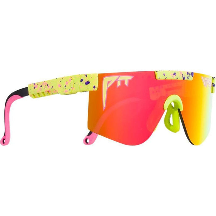 The Pit Viper XS, 1993 Yellow and Red Splatter/Orange Yellow Mirror Lenses