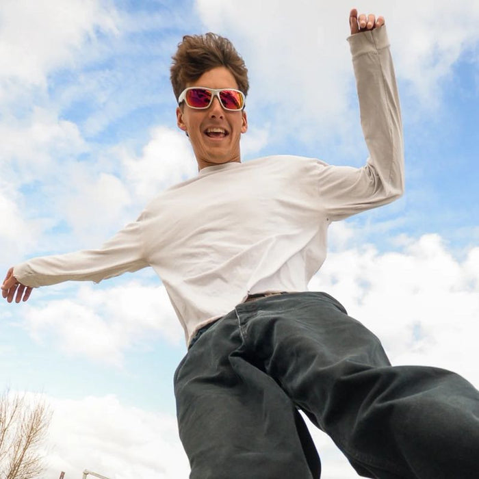 The Somox, Spine Tingler Silver/Red HDPV Mirror Polarised Lenses
