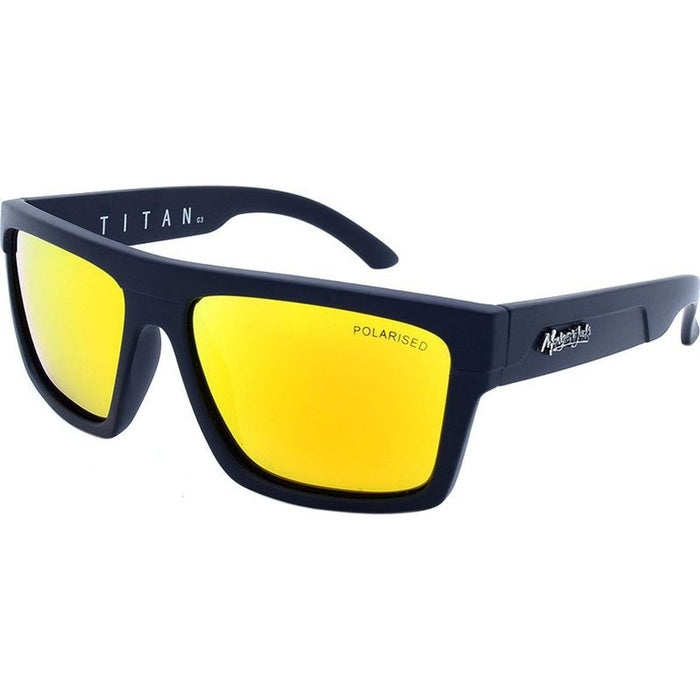 Titan, Matte Black/Red Mirror Polarised Lenses