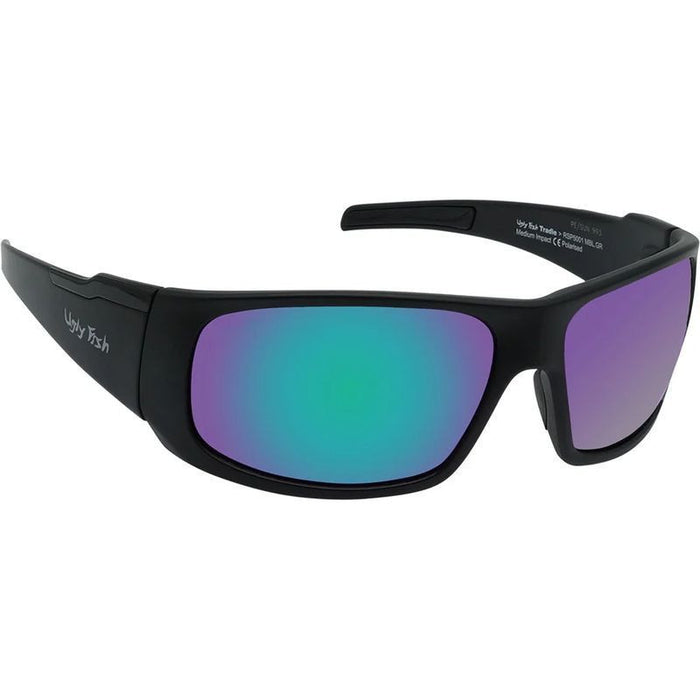 Tradie Safety RS5001, Matte Black/Green Mirror Polarised Lenses