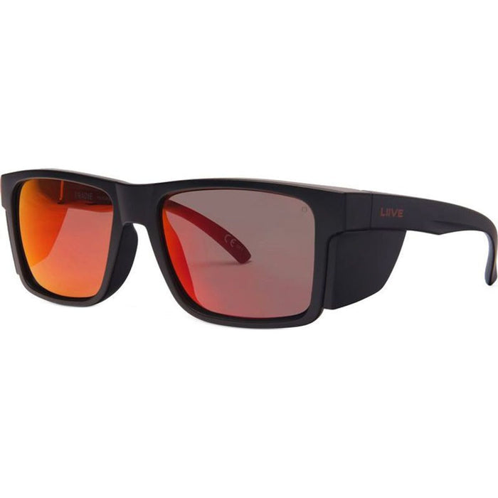 Tradie X Safety, Matte Black/Red Mirror Polarised Lenses