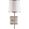 Transitional Silver Sconce with Crisp White Shade