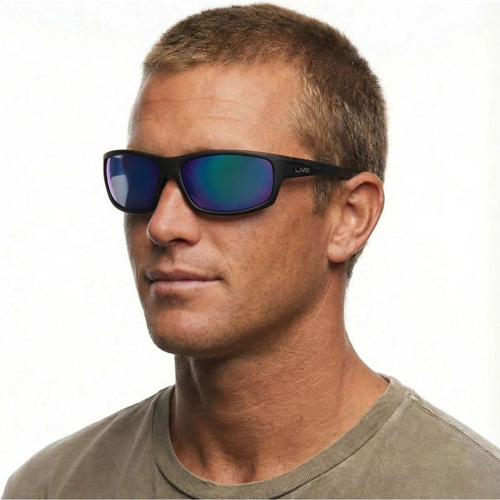 Tuna, Matte Black/Green Mirror Polarised Lenses