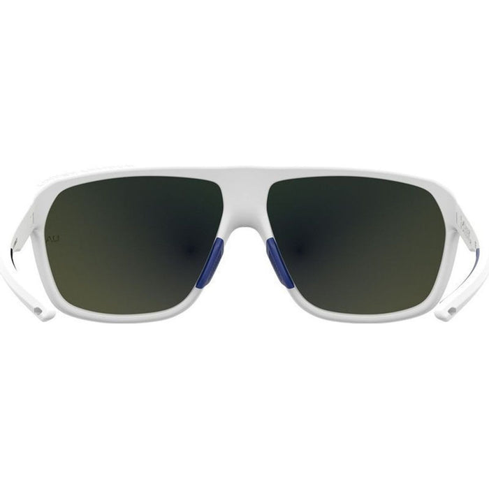 UA Dominate, Matte White/Blue Mirror Lenses