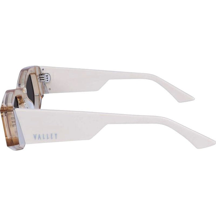 Valiant, Transparent Amber with Gold Metal Trim/Black Lenses