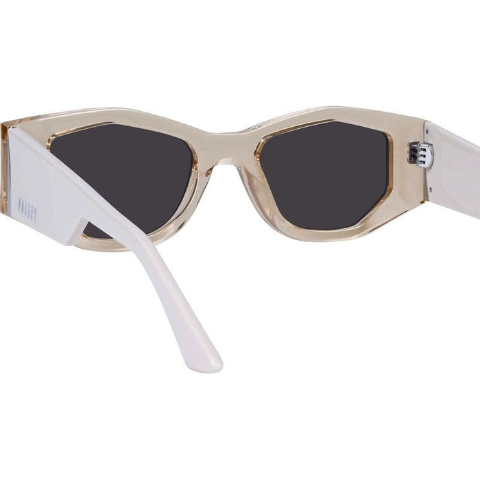 Valiant, Transparent Amber with Gold Metal Trim/Black Lenses