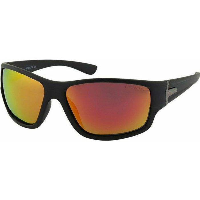 Vendetta, Matte Black/Red Mirror Polarised Lenses