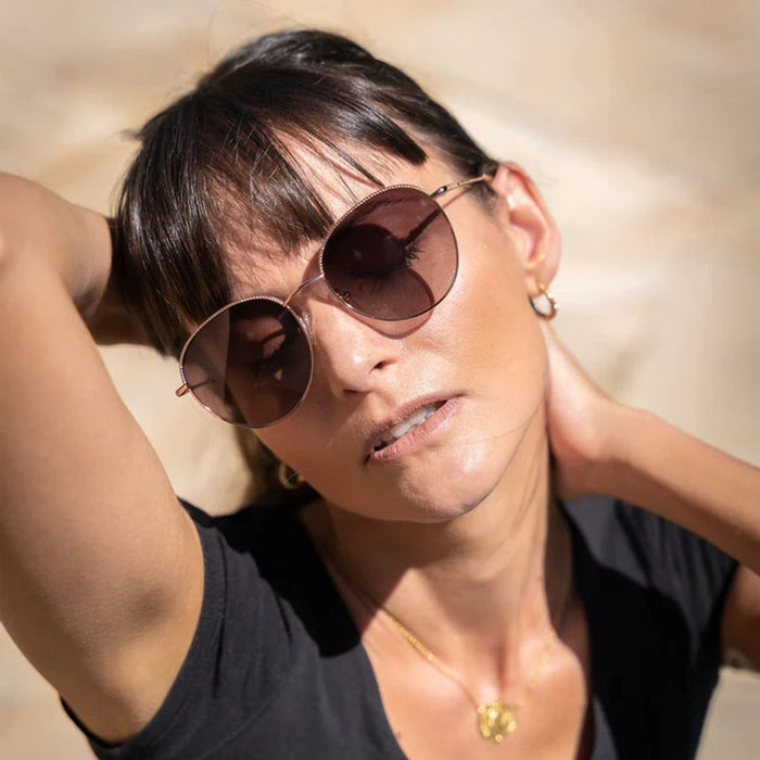 Victoria, Rose Gold/Brown Gradient Polarised Lenses