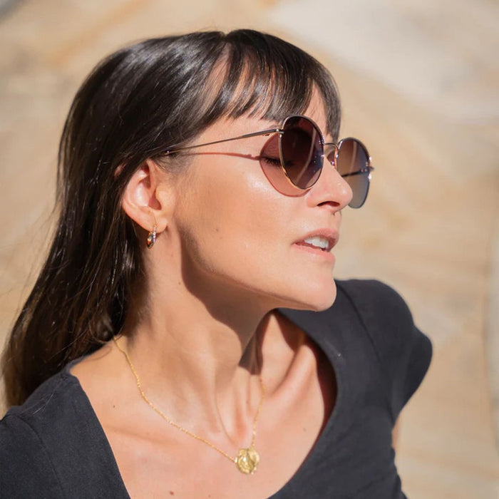 Victoria, Rose Gold/Brown Gradient Polarised Lenses